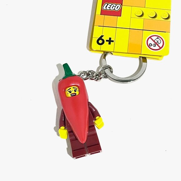 Lego Chili Girl 854234 Minifigure Keychain Keyring New with tag in Hand - Picture 2 of 8